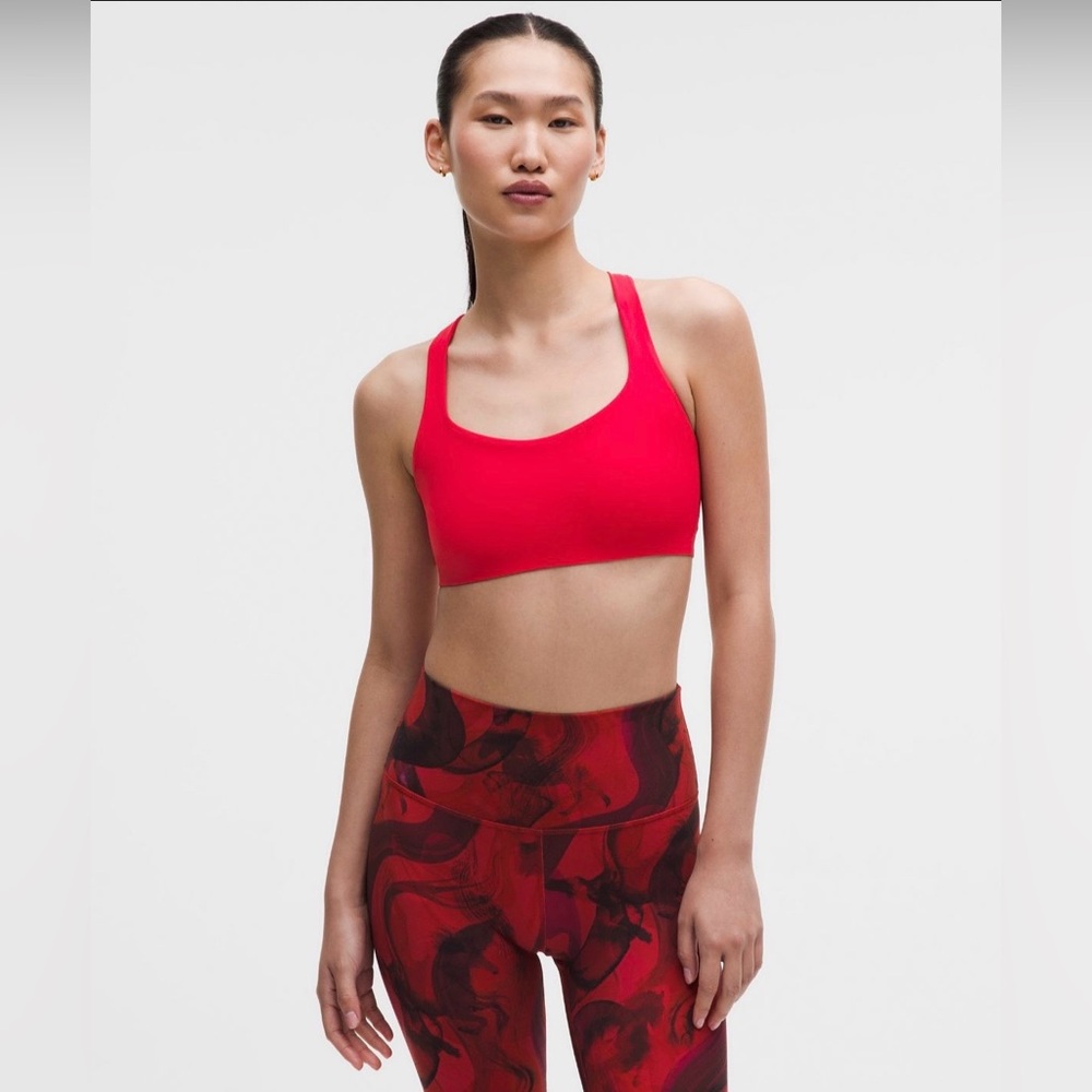 NWT Lululemon Lunar New Year FlexyFlex Strappy Yoga Bra - Oxford Red/Gold - S/M
